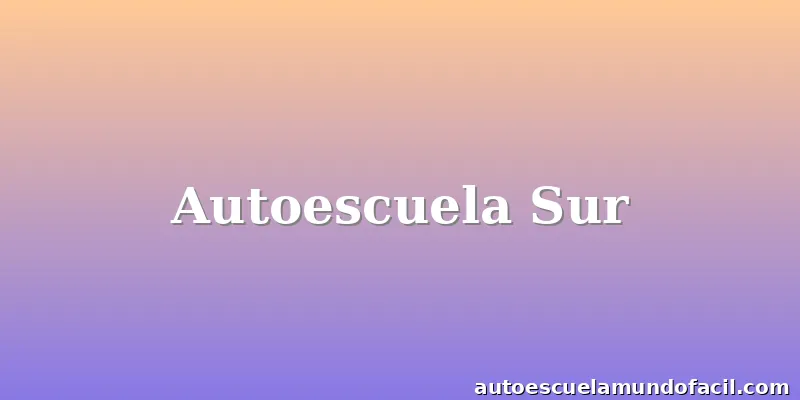 Autoescuela Sur