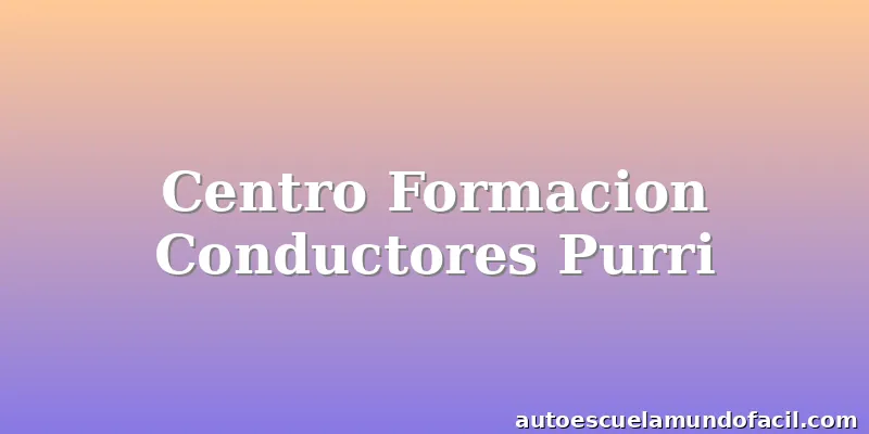 Centro Formacion Conductores Purri