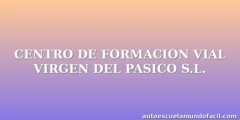 CENTRO DE FORMACION VIAL VIRGEN DEL PASICO S.L.