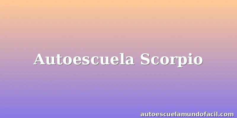Autoescuela Scorpio