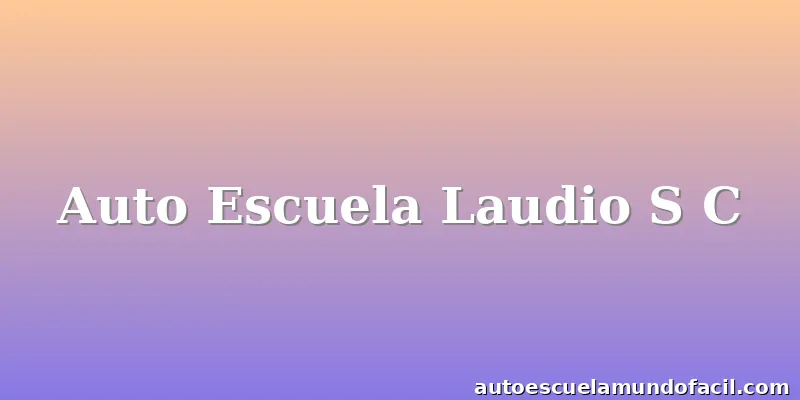 Auto Escuela Laudio S C