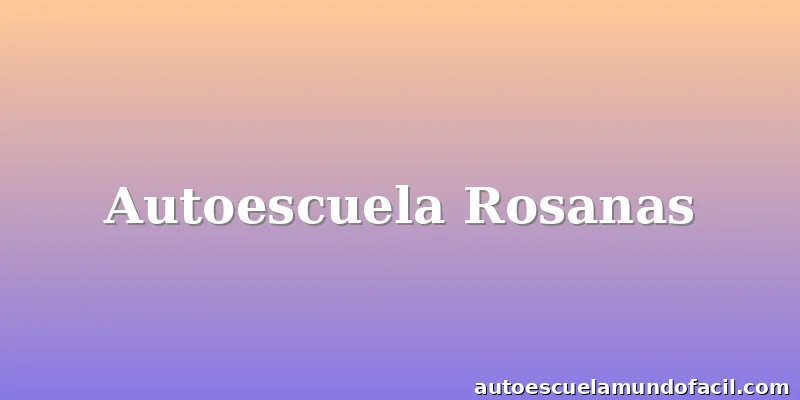 Autoescuela Rosanas