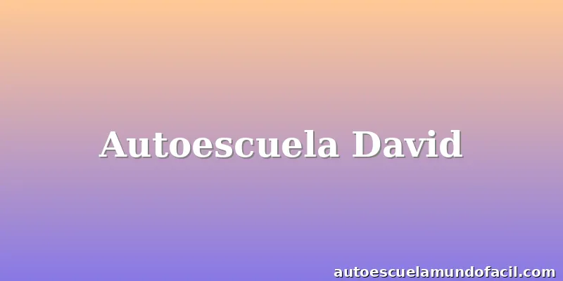 Autoescuela David