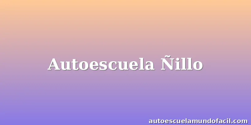 Autoescuela Ñillo