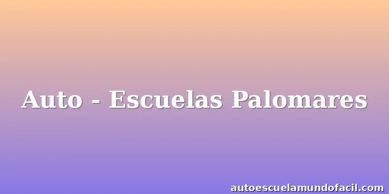 Auto - Escuelas Palomares