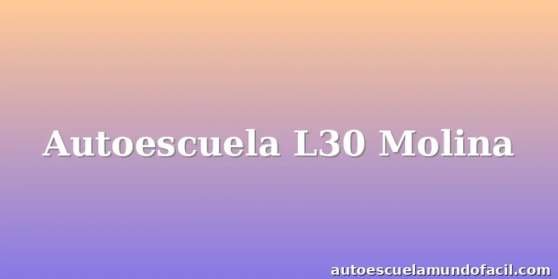 Autoescuela L30 Molina