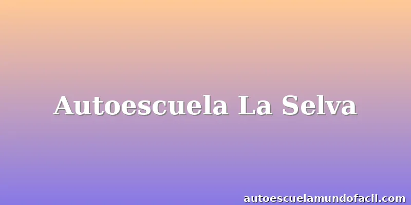 Autoescuela La Selva