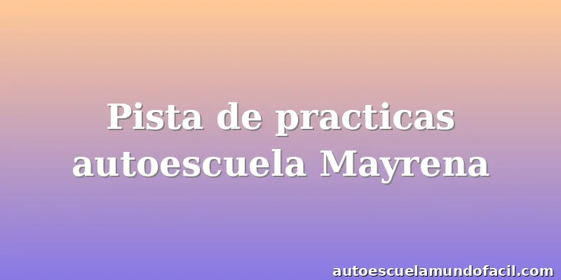 Pista de practicas autoescuela Mayrena